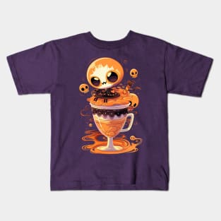 Fancy Spooky Pumpkin Spice Latte Kids T-Shirt